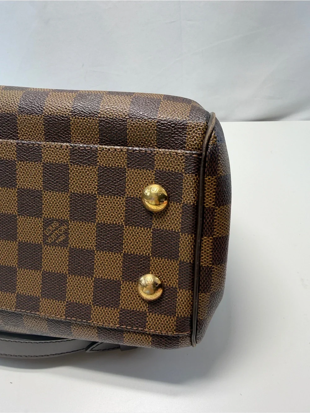 Louis Vuitton trevi  cloth Satchel with Gold Hardware